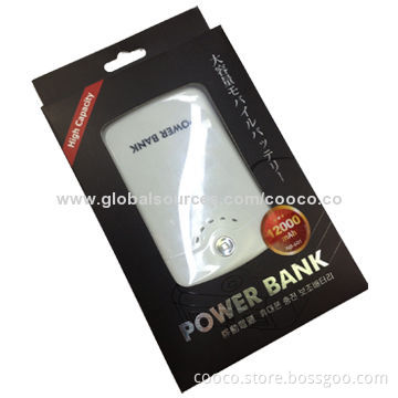 Rechargeable Mobile Power Bank with LCD Lights, Double Output DC 5V/1A, DC 5V/2.1A